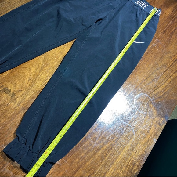 NIKE Sz S Womens Tracksuit Bottoms Black Tapered Loose Fit Mid Rise Track Pants - Picture 11 of 14